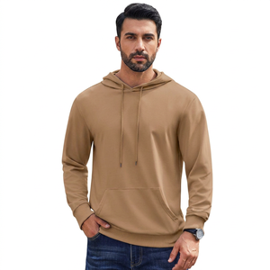Sweat à capuche oversize en velours 100 % coton avec demi-zip et logo personnalisé pour homme – Prix bas de gros - Product Image 1