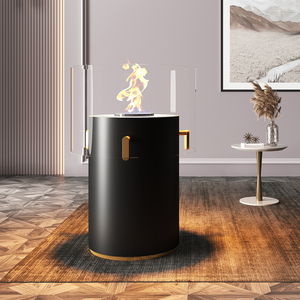 Chimenea de <span class=keywords><strong>Bioetanol</strong></span> Esférica de Lujo, Chimenea de Acero Inoxidable con Llama Real para Decoración de Sala de Estar, Hotel o Villa - Product Image 1