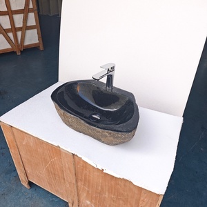 Lavabo en marbre Pebble pour comptoir, lavabo <span class=keywords><strong>de</strong></span> salle <span class=keywords><strong>de</strong></span> bain <span class=keywords><strong>haut</strong></span> <span class=keywords><strong>de</strong></span> <span class=keywords><strong>gamme</strong></span>, vente directe usine pour hôtels et villas - Product Image 5