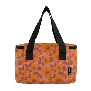 12 Can Custom Logo Flowers Design Food Storage Bag Two Handles Tote Lunch Insulated Bag Small Cooler Bag for Women - Product Image 2