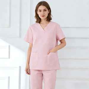 100% coton uniformes hospitaliers col en V à manches courtes de haute qualité pour les médecins hospitaliers infirmière - Product Image 6