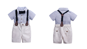 Pamuklu Yenidoğan Erkek Bebek Giyim Seti Toptan Bebek Giyim Fabrikası Unisex Yeni Doğan Parti Elbisesi Erkek Bebek Giyim Setleri Yazlık Kıyafet - Product Image 3