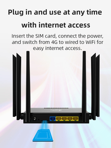 DNXT Routeur industriel <span class=keywords><strong>portable</strong></span> 4G Emplacement pour carte SIM 6 antennes 300mbps WiFi CPE Volte Fonction pare-feu pour bureau Mini WiFi <span class=keywords><strong>3G</strong></span> - Product Image 3
