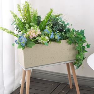 <span class=keywords><strong>Maceta</strong></span> <span class=keywords><strong>grande</strong></span> de cemento de estilo europeo para balcón al aire libre, jardín, terraza, decoración, caja de flores <span class=keywords><strong>Rectangular</strong></span> creativa para uso doméstico - Product Image 4