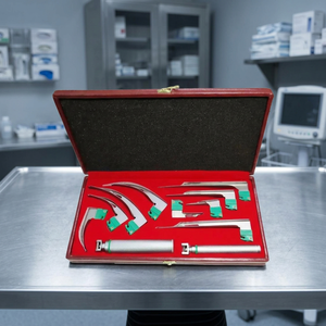 Ensemble d'instruments de laryngoscope à fibre optique 2026 pour nourrissons, adolescents et adultes - Utilisation manuelle, lames réutilisables en acier inoxydable - Product Image 2