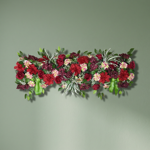 Artificial Luxury Silk <b>Flower</b> Channel Panel Handmade Reusable Recyclable Red Rose Floral <b>Wall</b> Arrangement for Wedding Event - Product Image 3