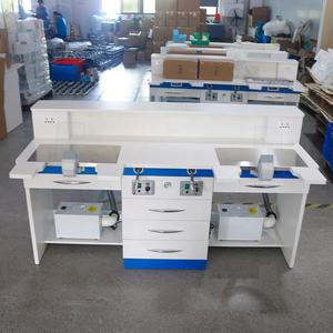 Banco <span class=keywords><strong>DE</strong></span> TRABAJO <span class=keywords><strong>DE</strong></span> DOBLE persona para laboratorio dental, banco <span class=keywords><strong>de</strong></span> trabajo para técnicos <span class=keywords><strong>de</strong></span> oficina, escritorio <span class=keywords><strong>de</strong></span> madera <span class=keywords><strong>de</strong></span> 1,8 M con armario y colectores <span class=keywords><strong>de</strong></span> polvo - Product Image 2