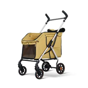 # M601T Nova Chegada Grande Capacidade Pet Trolley Para Cães Dobrável Pet Carrinhos Para Viagem Ao Ar Livre Fácil Caminhada China Fato