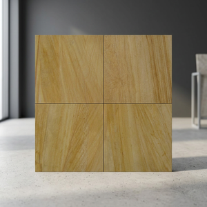 Modern Natural Sandstone Patio <b>Paving</b> <b>Stones</b> | Machine Cut Sandblasted Calibrated Sandstone Slabs for Exterior Flooring - Product Image 4