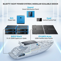 Onduleur BLUETTI 5000W 6KW à onde sinusoïdale pure 48V avec batterie LiFePO4 5.12kWh auto-chauffante -20°C ° C pour le camping d'hiver en camping-car hors réseau avec alimentation de secours