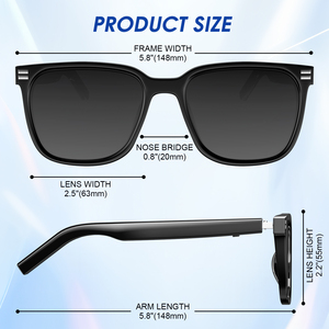 Gafas Inteligentes Bluetooth M10 Pro B para Ray Ban, Gafas de Sol Polarizadas para Exteriores con Protección UV400, Meta 55+55mAh, Moda para Hombre/Mujer - Product Image 6