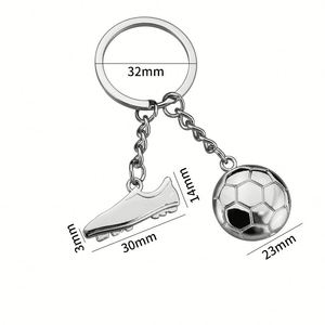 Colgante de fútbol con hebilla de token de objetivo personalizado, regalo pequeño para aficionados a la Copa de Europa, llavero de metal - Product Image 5