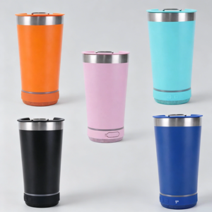 <span class=keywords><strong>Vaso</strong></span> Térmico de Acero Inoxidable de 16 oz con Altavoz Bluetooth, Doble Pared, Antiderrames, para Café y Viajes - Product Image 1
