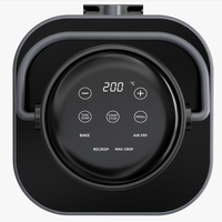 Nouvelle Friteuse à Air 2026 OEM avec Double Récipient (4L et 1.5L), Pot en Verre Visuel, Poignée Portable, Cuisson Rapide et Croustillante