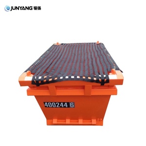 Contenedor de Residuos Marítimos de Acero CortenA de 6.5 CBM, Marca JUNYANG, Nuevo, de Alta Calidad, Certificado BV/LR, con 4 Patas de Anclaje, 13' de Longitud - Product Image 4