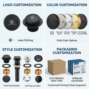 Kit <span class=keywords><strong>de</strong></span> remplacement <span class=keywords><strong>de</strong></span> <span class=keywords><strong>garniture</strong></span> <span class=keywords><strong>de</strong></span> drain <span class=keywords><strong>de</strong></span> baignoire à deux trous avec embout chromé pour baignoire américaine - Vente en gros - Product Image 2