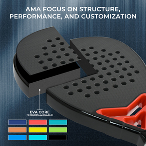 <span class=keywords><strong>Raqueta</strong></span> de Pádel de Fibra de Carbono con Sistema de Orificios Inteligentes y Textura 3D de Alta Calidad, Precio de Fábrica del Fabricante OEM Superior AMA SPORT, Logotipo Personalizado - Product Image 2