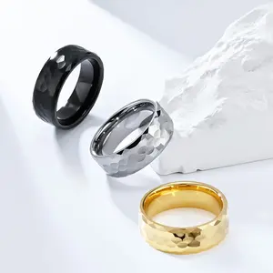 Anillos de joyería de moda para niñas, mujeres, alianzas de boda, anillos personalizados de natación de carburo de tungsteno de alto pulido