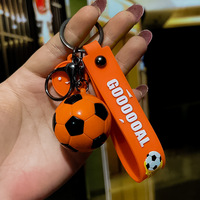 Porte-clés en PVC et caoutchouc 3D, motif de dessin animé de football et de basketball, impression numérique, souvenirs promotionnels, cadeaux publicitaires