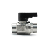 Robinet à bille miniature de haute qualité 1/2, chromé, commande manuelle de l'eau, composants de machines hydrauliques avec garantie de 3 ans