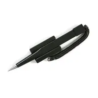 Groothandel Balpen Buis Pen Custom Logo Beveiliging Coil Hotel Teller Pen Stand Black Bureau Pen
