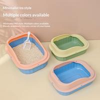 Bac à litière semi-fermé anti-odeur de petite taille pour chat et chaton, fournitures pour animaux de compagnie, vente en gros, une pièce, livraison gratuite, livraison directe