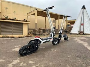 Trottinette pliable tout-terrain la plus vendue, roues amovibles, moteur brushless 1500W, autonomie 50km pour la conduite hivernale - Product Image 6