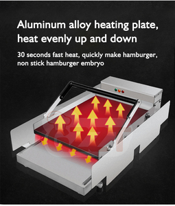 Nouvelle machine à hamburgers commerciale à commande manuelle, machine à cuire à double couche, petite machine électrique portable pour la préparation <span class=keywords><strong>de</strong></span> hamburgers - Product Image 6