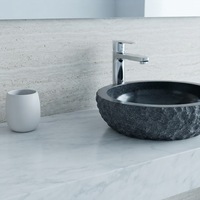 Évier rond en granit noir absolu KINGS-WING, taille 43*43*13 cm, haute qualité, livraison rapide, modèle D31