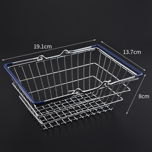 Cesta de Compras Multifuncional para <span class=keywords><strong>Farmacia</strong></span> y Supermercado con Asa, Cesta de Almacenamiento de Metal Personalizada, Cesta de Malla Metálica - Product Image 3