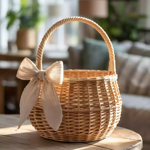 Deluxe Handwork <b>Wicker</b> Picnic <b>Basket</b> Set Vietnam Made Sustainable Rattan <b>Storage</b> for Outdoor Activities - Product Image 2