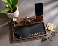 Organiseur de bureau gravé sur mesure avec support pour téléphone, idéal pour les cadeaux d'entreprise et la fidélisation des clients