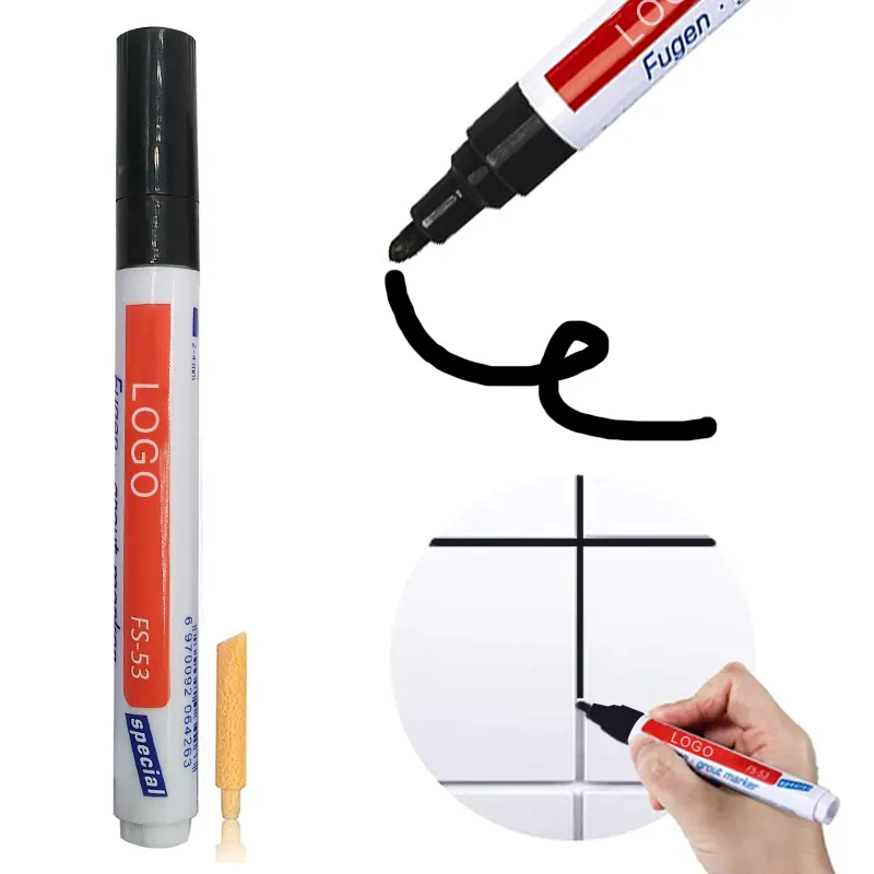 Marcador de reparación de lechada blanca, bolígrafo de lechada para restaurar lechada de azulejos en baños y cocinas