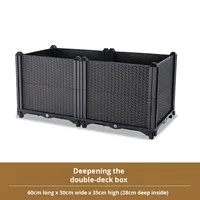 Pot de fleurs rectangulaire extra large en plastique Boîte de plantation de légumes de haute qualité pour balcon et toit de maison pour utilisation au sol