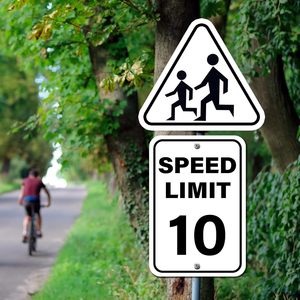 لافتة حدود السرعة 10 ميل في الساعة متوافقة مع معايير MUTCD - لافتة طريق مستطيلة بيضاء للمناطق السكنية/التجارية في الولايات المتحدة - Product Image 2