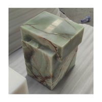 Table d'appoint en pierre d'onyx vert, meuble de salon moderne, Table d'appoint de luxe en marbre d'onyx