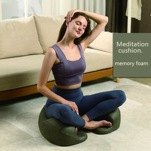 Meditation Mat and Floor Pillow <strong>Seat</strong> an Ergonomic comfort Memory Foam Set That Relieves Coccyx Numbness Reading and Yoga - Product Image 3