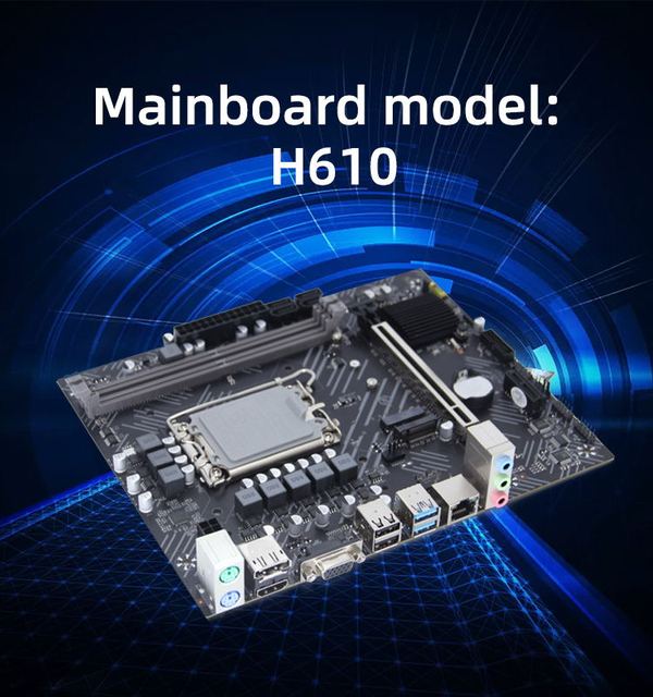 H610 LGA1700 DDR4 64GB Double Channel Desktop Gaming Motherboard for Core I9/i7/i5/i3 CPUs