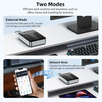 Yottamaster 2.5 "SATA SSD NAS Network Attached Storage casing HDD Backup otomatis Enclosure akses jarak jauh untuk berbagi Data