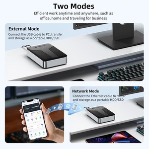 Yottamaster 2.5 "SATA <span class=keywords><strong>SSD</strong></span> <span class=keywords><strong>NAS</strong></span> stockage connecté en réseau boîtier de disque dur sauvegarde automatique boîtier d'accès à distance pour le partage de données - Product Image 6