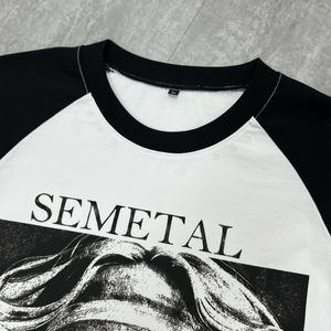 QIANSHI デザイナー メンズ ストリートウェア シャツ 卸売 プリント グラフィック オーバーサイズ <span class=keywords><strong>T</strong></span>シャツ ラグラン袖 長袖 <span class=keywords><strong>T</strong></span>シャツ メンズ - Product Image 2