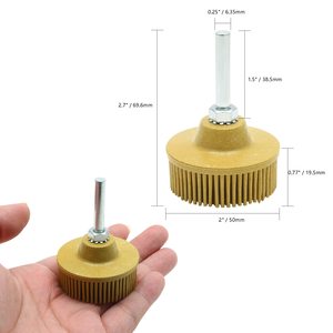 <span class=keywords><strong>Disco</strong></span> de Cepillo Abrasivo <span class=keywords><strong>Radial</strong></span> de 2 Pulgadas - Cepillo de Goma Abrasiva para Taladro Eléctrico, Eliminación de Óxido en Aluminio, <span class=keywords><strong>Hierro</strong></span> y Acero - Product Image 4