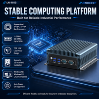 Mini PC Robusto y Silencioso con Doble LAN, 2 COM, USB, HD, VGA, SSD, Compatible con Windows y Linux para Dispositivos Edge