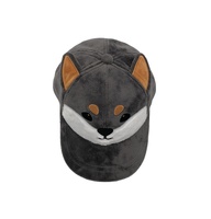 Gorro de Invierno para Niños 100% Poliéster con Diseño de Shiba Inu, Gorro de Felpa con Forma Divertida para Bebés