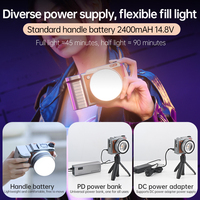 JINBEI EF40Bi-Lampe vidéo LED AC/DC bicolore 2700K-6500K en forme d'appareil photo pour la photographie et la prise de vue en extérieur