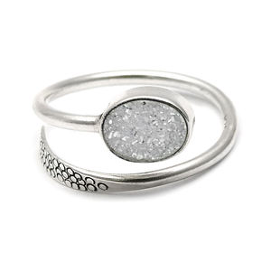 925แฮนด์เมดสุดหรูแหวนเงินสเตอร์ลิงดรูซี่อัญมณีเครื่องประดับสำหรับผู้หญิงและเด็กผู้หญิง925เงินสเตอร์ลิงเครื่องประดับงานแต่ง OEM - Product Image 2