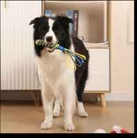 Jouet interactif pour chien en nylon durable et écologique, forme de soucoupe volante, pour nettoyer les dents, l'entraînement et la réduction de l'anxiété