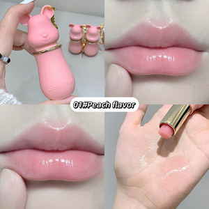 GEGE BEAR 3 PCS Lápiz labial teñido hidratante + 3 PCS Lápiz labial <span class=keywords><strong>Essence</strong></span> Cute Cat Design Otoño e invierno Essentials Bálsamo labial - Product Image 6