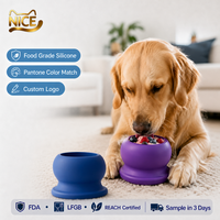 NicePets Boule à lécher congelée en silicone pour chiens |   Jouet d'enrichissement Fill & Freeze 20-40 min |   Gamelle anti-anxiété à alimentation lente