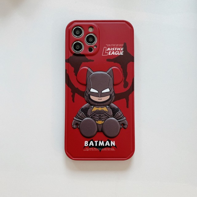 2022 Red Electroplated 3D TPU Venom Bat-man Blue Light Phone Case for iPhone 14 Pro Max 13 Soft TPU Mobile Cover for iPhone Case